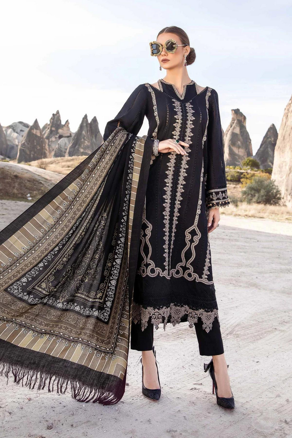 Maria B Dhanak 3PC Embroidered A0410