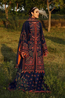 Hussain Rehar Dhanak 3PC Embroidered A0242