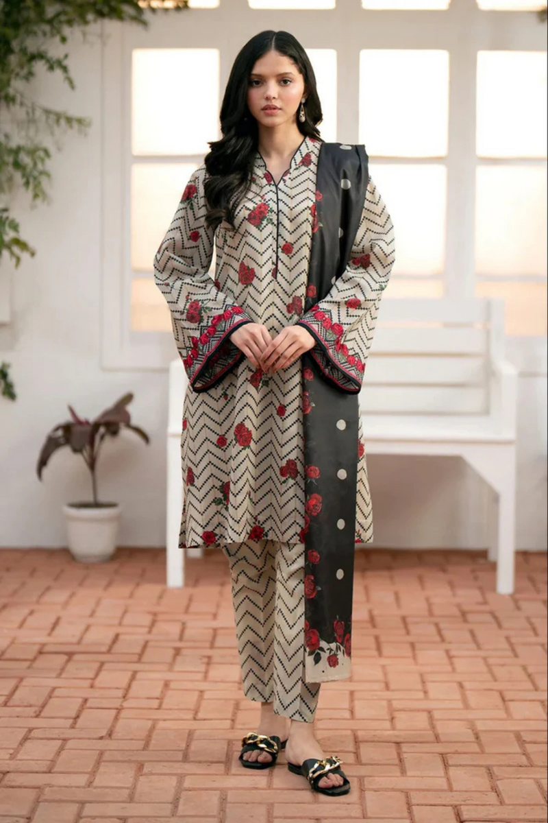 Baroque Khaddar 3PC Printed A0446