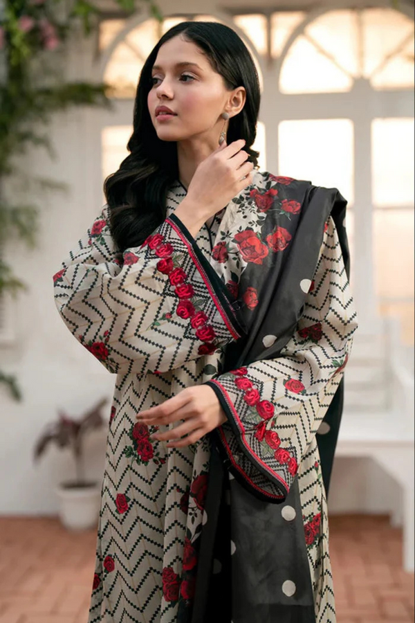 Baroque Khaddar 3PC Printed A0446