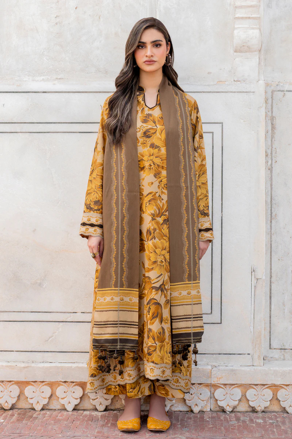 Baroque Khaddar 3PC Printed Q0476