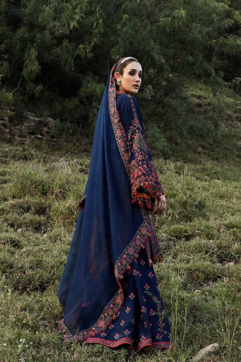 Hussain Rehar Dhanak 3PC Embroidered A0242