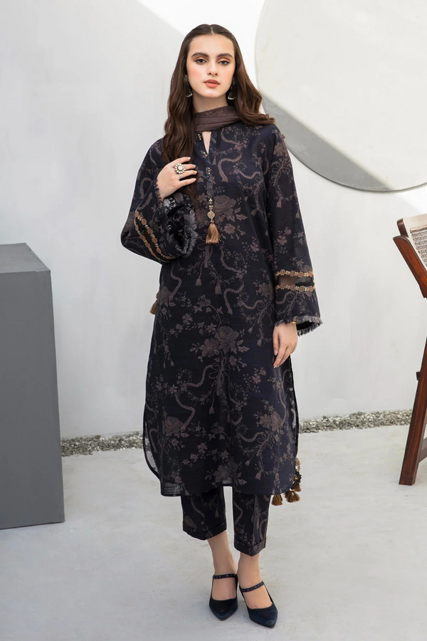 Baroque Khaddar 3PC Printed A0448