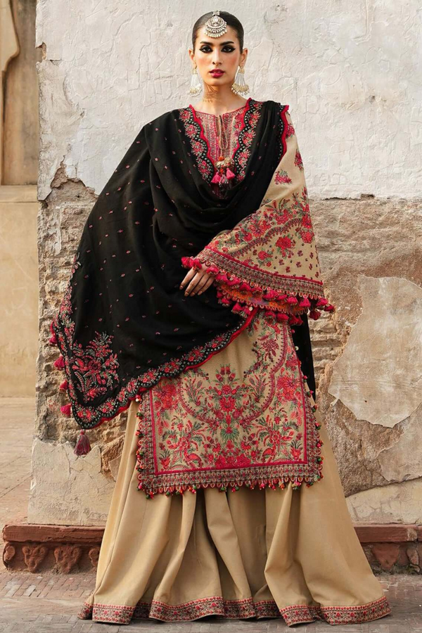 Hussain Rehar Dhanak 3PC Embroidered A0243