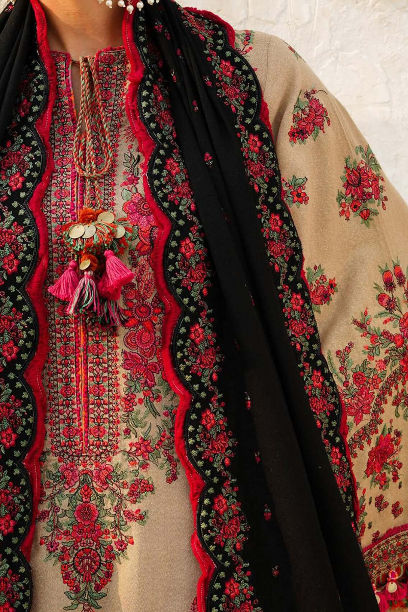Hussain Rehar Dhanak 3PC Embroidered A0243