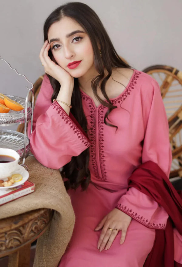 Dhanak 3PC Embroidered A0296
