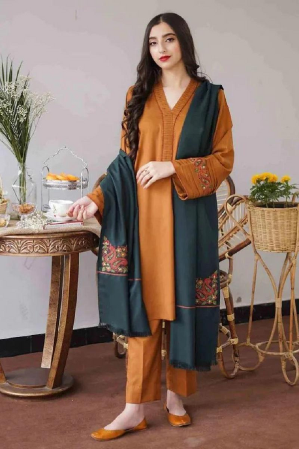 Asling Dhanak 3PC Embroidered A0232