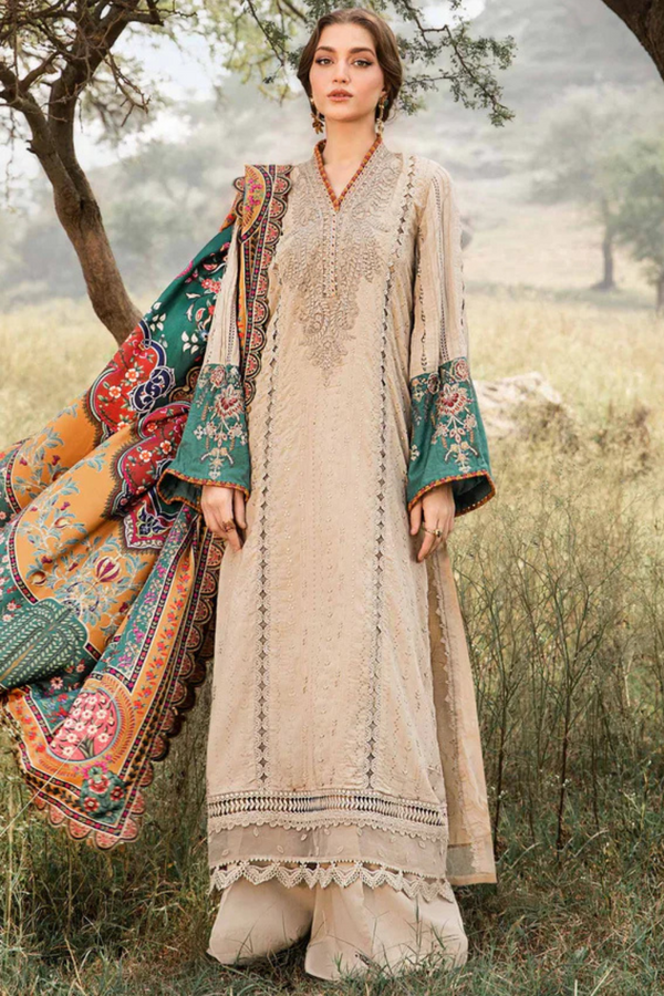 Maria B 3Pcs Lawn Embroidered Q966