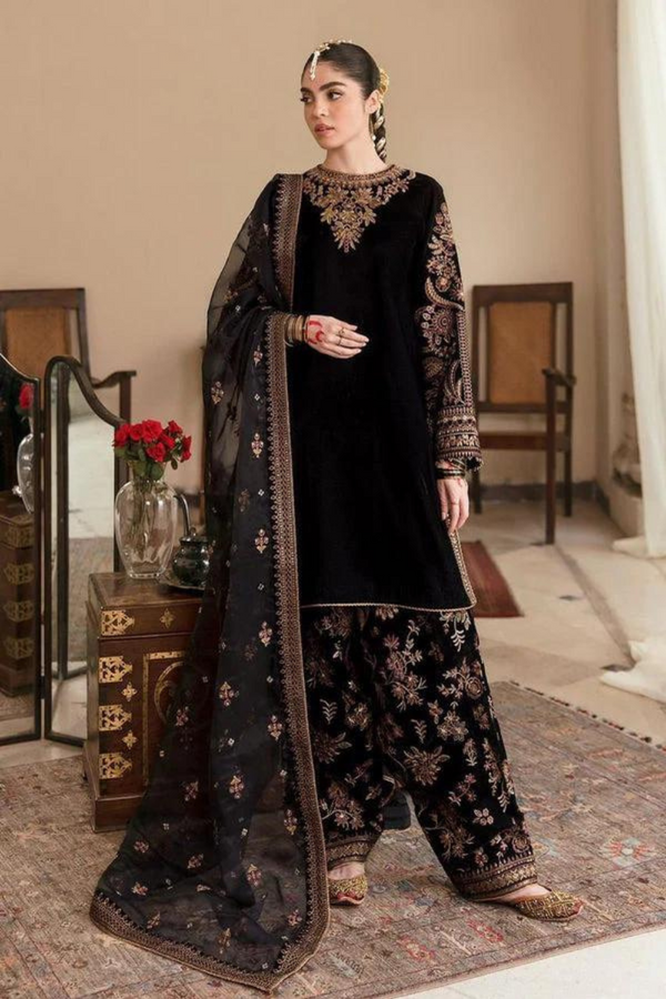Baroque Velvet 3PC Embroidered A0214