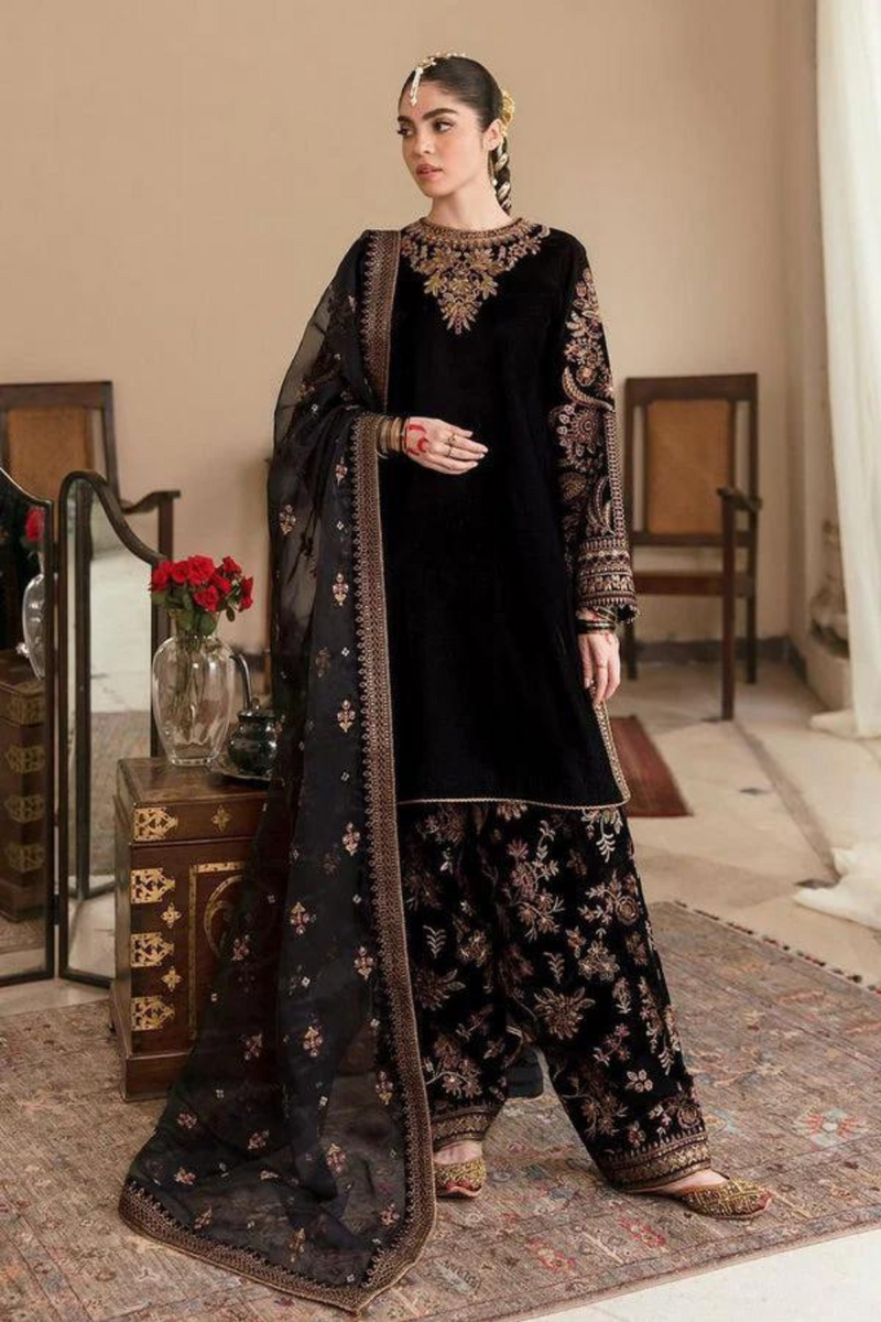 Baroque Velvet 3PC Embroidered A0214