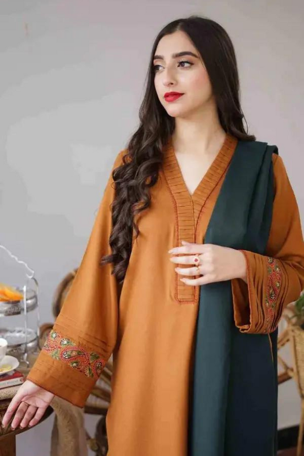 Asling Dhanak 3PC Embroidered A0232