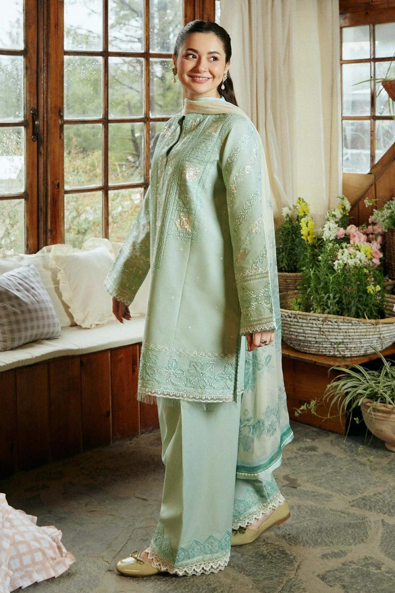 Zara ShahJahan 3PC LAWN EMBROIDERED A672