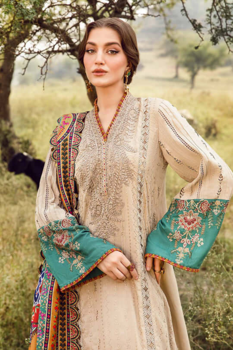 Maria B 3Pcs Lawn Embroidered Q966