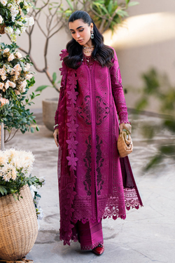 Lawn-3PC Embroidered Shirt with Organza Embroidered Dupatta-1360
