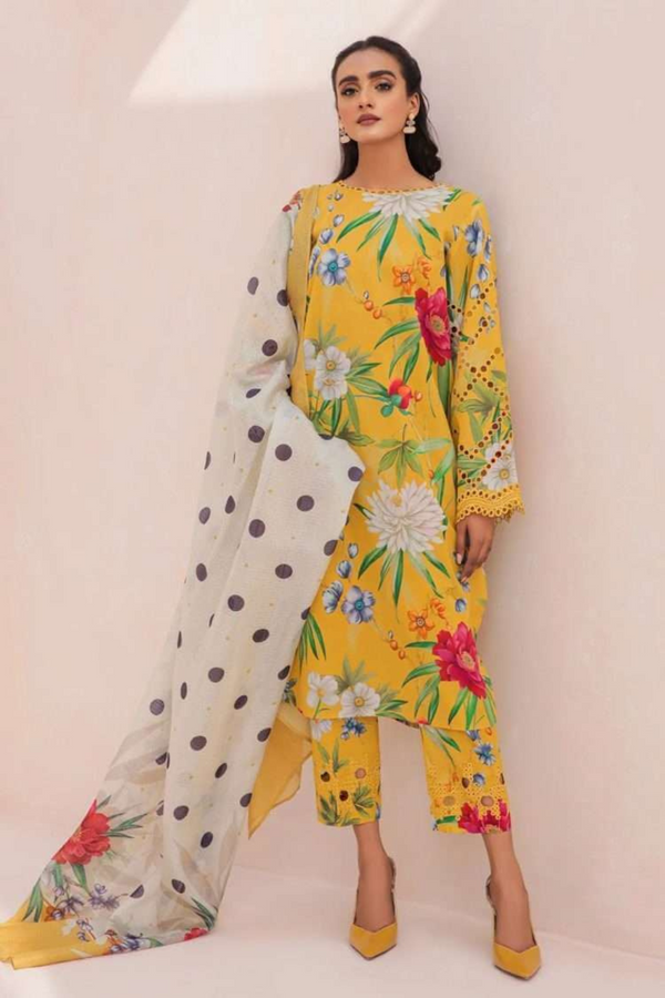 Baroque 3PC Digital Print LAWN A375