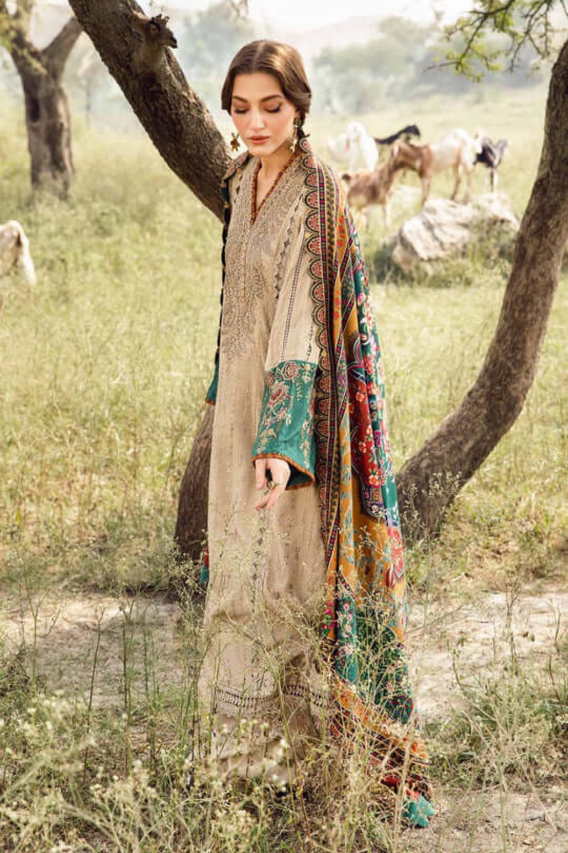 Maria B 3Pcs Lawn Embroidered Q966