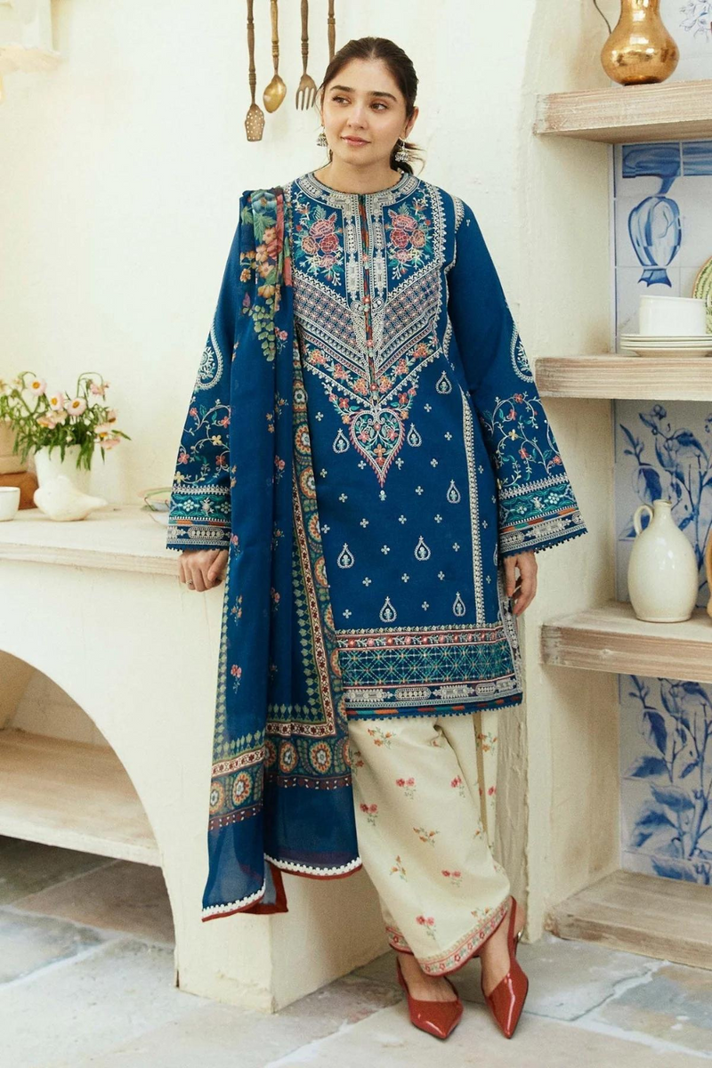 Zara ShahJahan 3pc lawn Embroidered A653