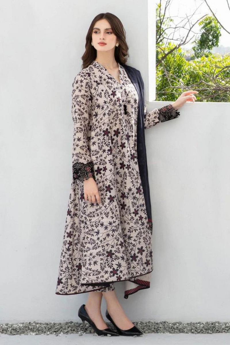 Baroque Khaddar 3PC Printed A0328