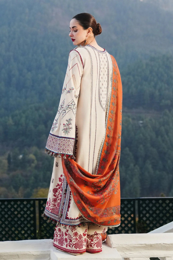 Lawn-3PC Embroidered Shirt with Digital Printed Jacquard Dupatta- 1072