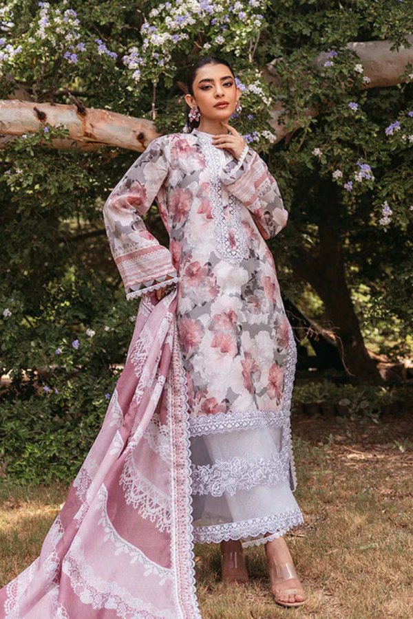 3PC Lawn Printed Shirt With Digital Printed Dupatta-1623