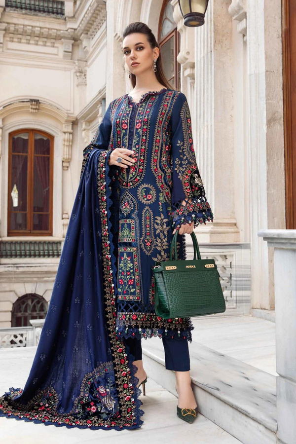 Maria B Dhanak 3PC Embroidered A0319