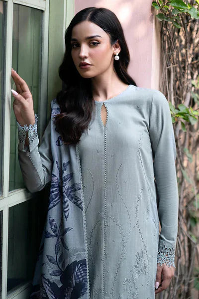 Lawn-3PC Embroidered Shirt with Digital Printed Jacquard Dupatta-1181