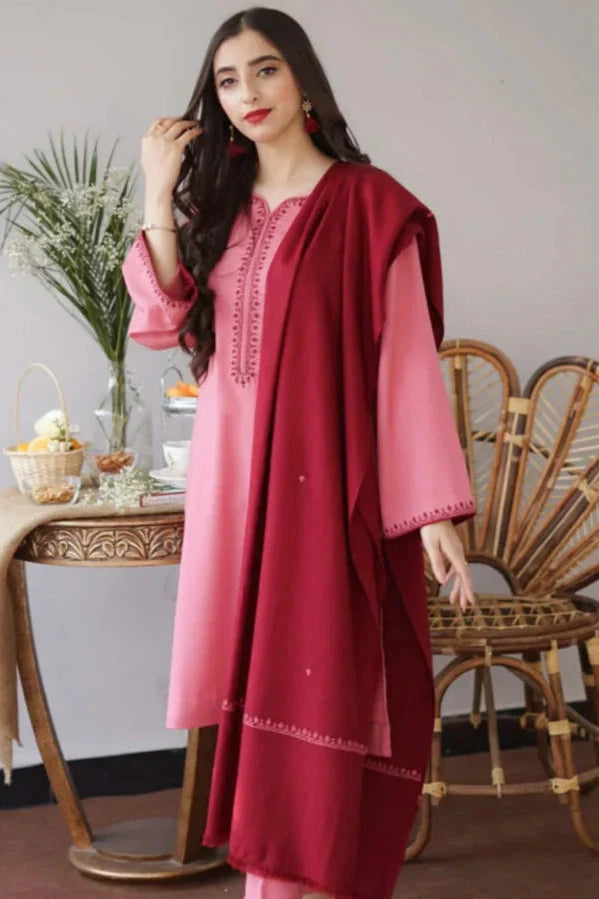 Dhanak 3PC Embroidered A0296