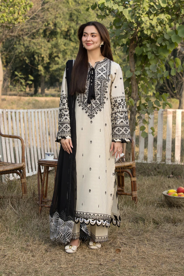Agha Noor 3Pcs Lawn Embroidered A939