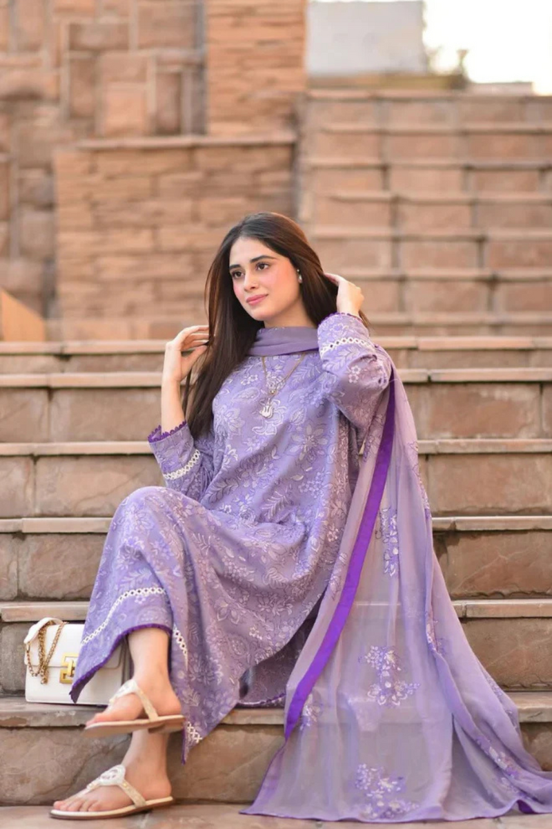 Mushq 3Pcs Lawn Embroidered A955