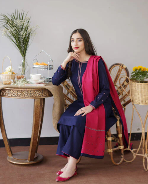 Aisling Dhanak 3PC Embroidered A0339