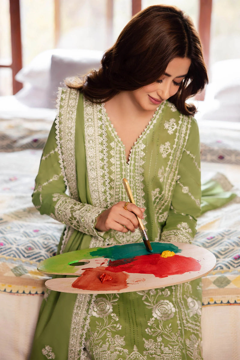 Zaha | Lush Green | 3 Piece Embroidered Lawn