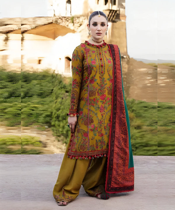 Hussain Rehar Dhanak 3PC Embroidered A0367