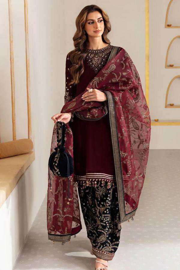 Jazmin Velvet 3PC Embroidered A0330