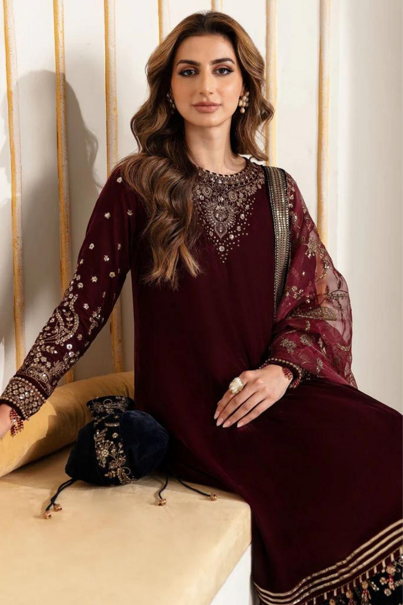 Jazmin Velvet 3PC Embroidered A0330