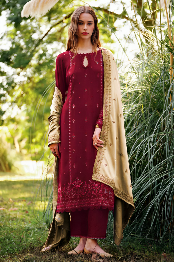 Maria B Dhanak 3PC Embroidered A0223