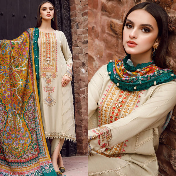 Dhanak 3PC Embroidered A0303