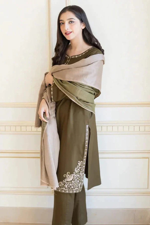 Dhanak 3PC Embroidered A0299