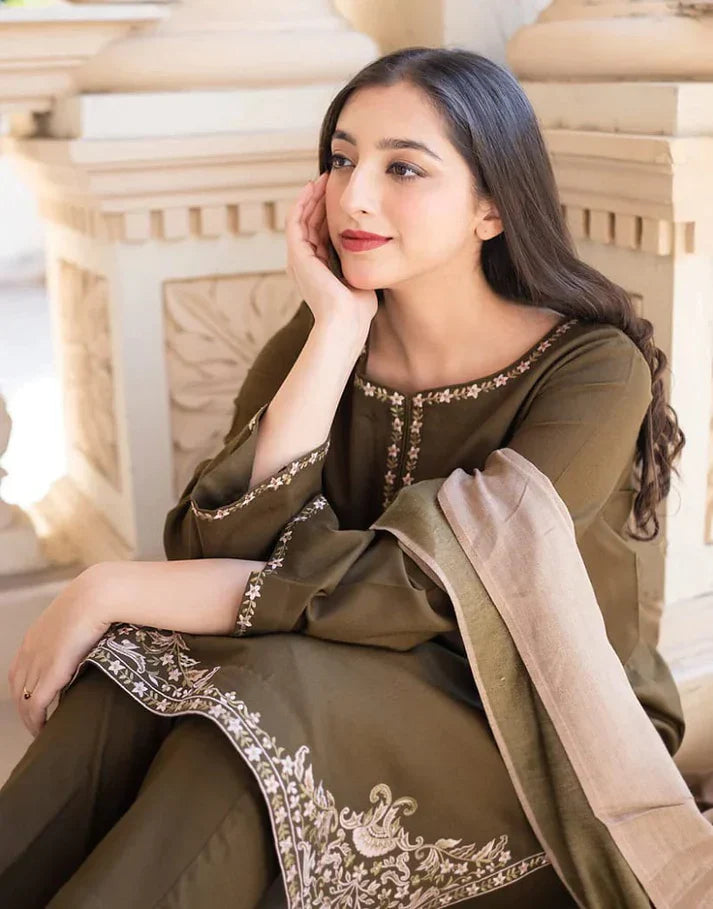 Dhanak 3PC Embroidered A0299