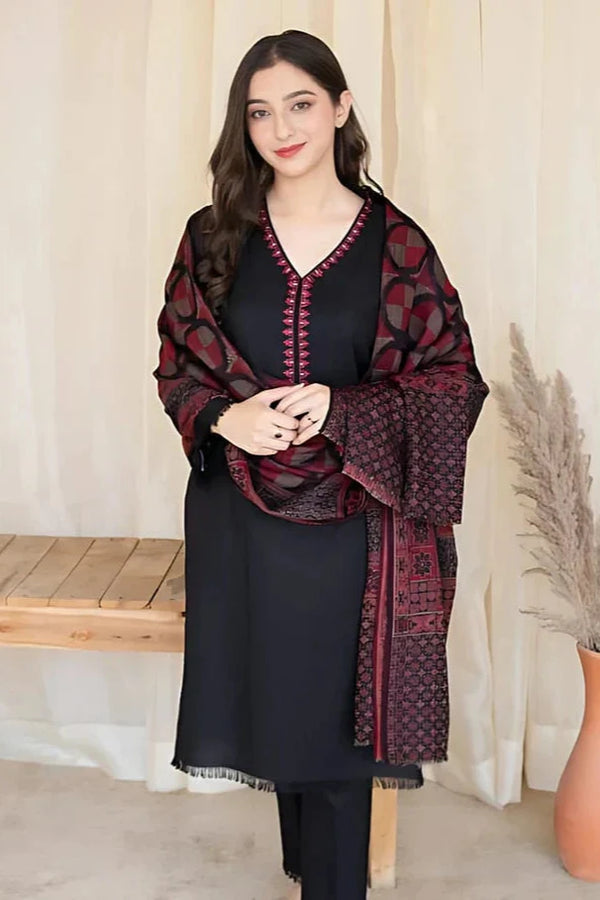 Dhanak 3PC Embroidered A0293