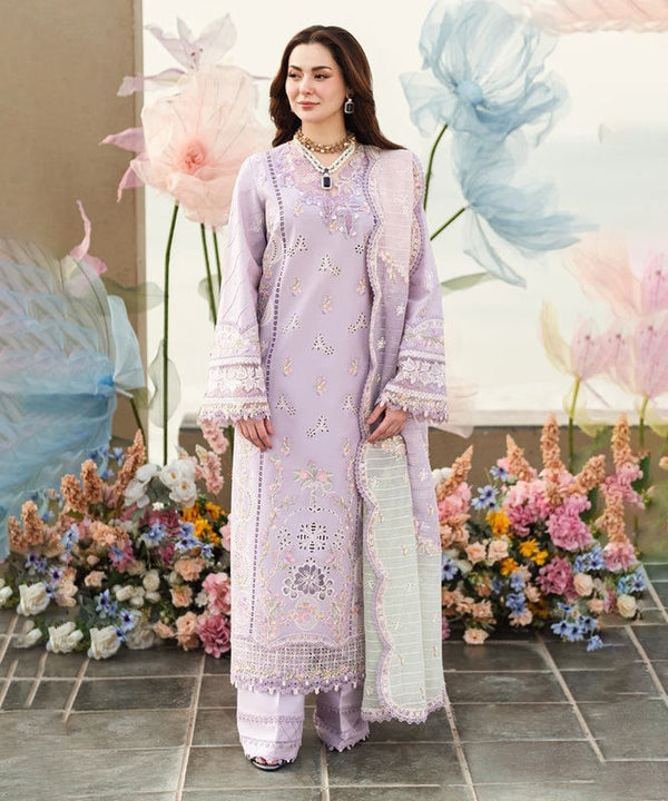 Lawn-3PC Embroidered Shirt with Organza Embroidered Dupatta-1255