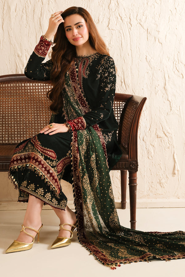 Jazmin - Embroidered Micro 9000 Velvet Formal AC-2034