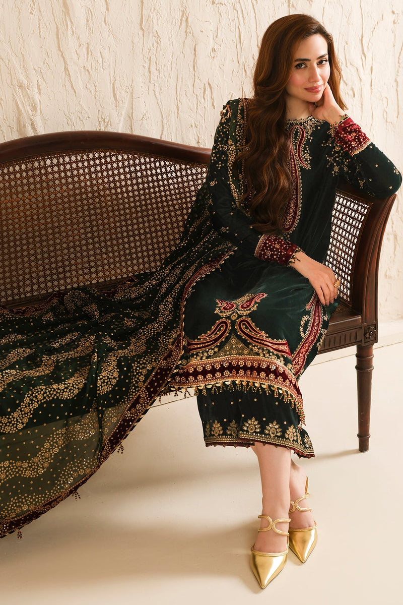 Jazmin - Embroidered Micro 9000 Velvet Formal AC-2034