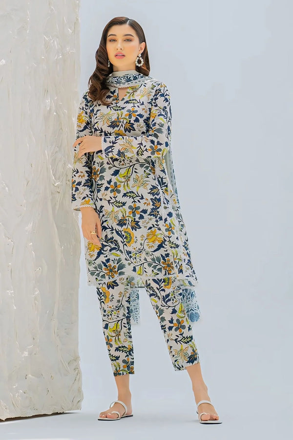 Baroque 3Pcs Digital Lawn Printed A858