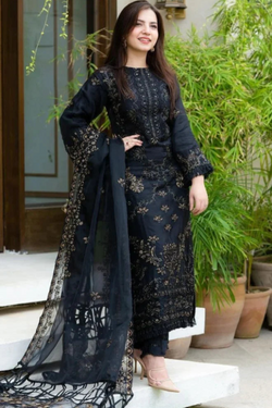 Khaadi 3PC LAWN EMBROIDERED A198
