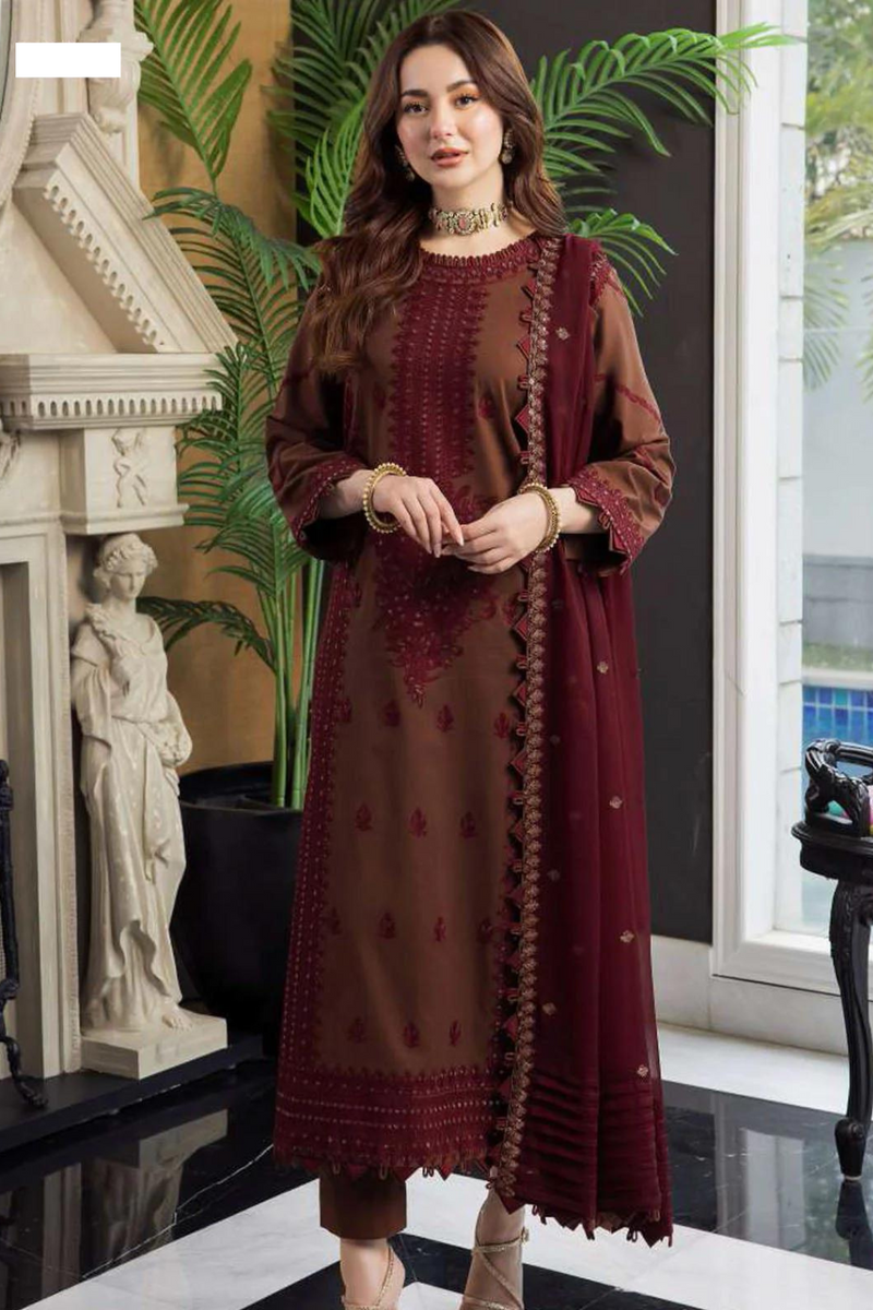 Asim Jofa 3PC LAWN EMBROIDERED Q210